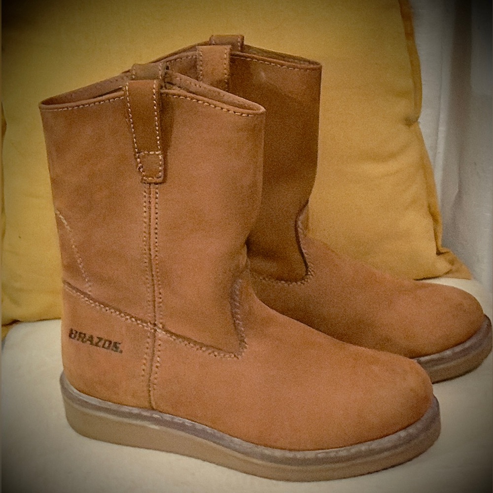 Brazeo Men’s Tan Suede Work Boots